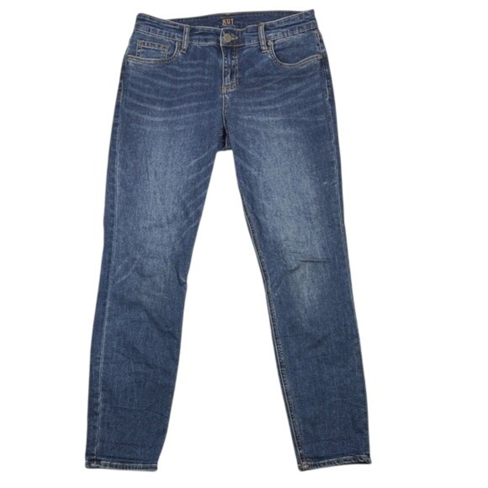 Kut from the Kloth Slouchy‎ Boyfriend Jeans Womens 8 Medium Wash Blue Stretch